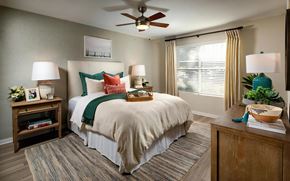 San Clemente apartment for rent - Seacrest Bedroom Large Windows Allow in Plentiful Natural Light Featuring 2 Faux Wood Blinds