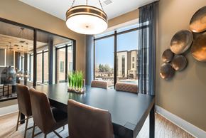 Centennial apartment for rent - Sleek Private Office Space with Floor-to-Ceiling Windows and Stylish Decor