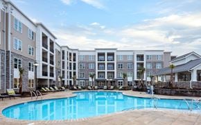 Charlotte apartment for rent - Community Pool with Expansive Sundeck and Lounge Chairs