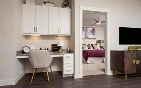 Littleton apartment for rent - Built In Desk With Granite Counter Tops