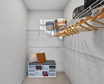 Large closets with custom shelving