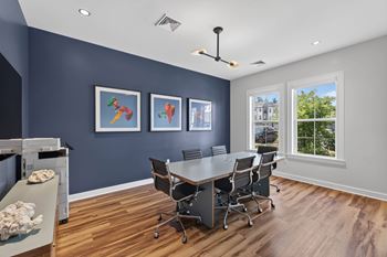 Reservable coworking spaces and conference room