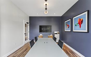 Reservable coworking spaces and conference room