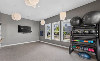 24-Hour fitness center and yoga studio