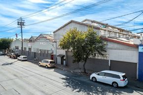 Oakland apartment for rent - A street view with a white car parked on the side of the road.