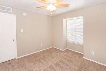 Plush carpeting in bedrooms