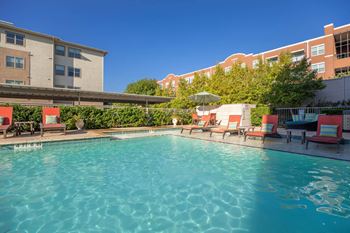 Shimmering swimming pool