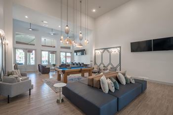 Clubhouse with pool table and full kitchen
