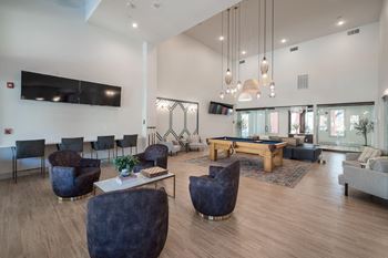 Clubhouse with pool table and full kitchen