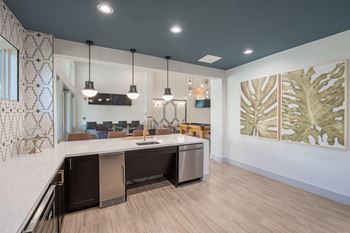 Clubhouse with pool table and full kitchen