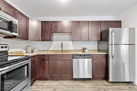 Floor plan for 1 bed, 1 bath, 675 sqft