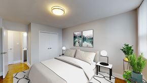 Toronto apartment for rent - Bedroom with bed and closet