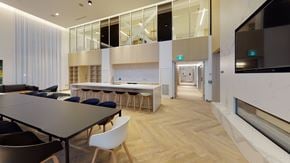 Toronto apartment for rent - A conference room with a long table and chairs.