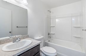 Columbia apartment for rent - a bathroom with a sink toilet and a bath tub