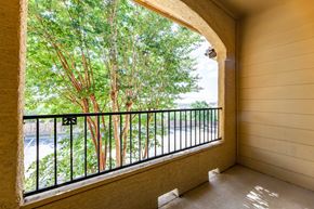 San Antonio apartment for rent - balcony with a view of the trees at Villas at Sonterra, Texas, 78258