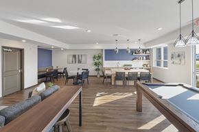 Andover apartment for rent - a clubroom with a pool table and a dining table