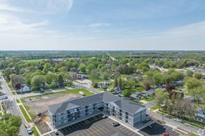 Dodge Center apartment for rent - an aerial view of a large building in a city
