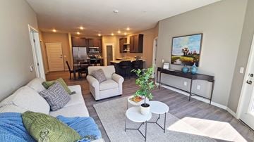 Lino Lakes apartment for rent - a living room with a couch and a table
