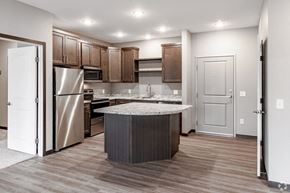 Cold Spring apartment for rent - a kitchen with stainless steel appliances and a marble counter top