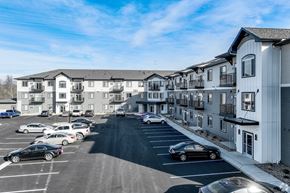 Cold Spring apartment for rent - an aerial view of a parking lot in front of apartment buildings