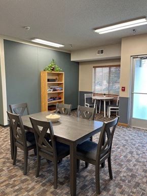Stillwater apartment for rent - a dining room with a table and chairs
