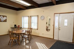 Little Falls townhouse for rent - A dining room with a table and chairs.