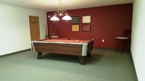 Mankato apartment for rent - A room with a pool table and a green carpet.