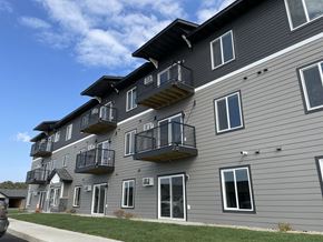 Sleepy Eye apartment for rent - the exterior of an apartment building with balconies