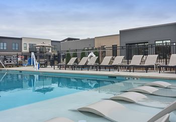 Blue cool swimming pool