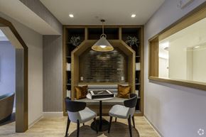 Boston apartment for rent - a dining room with a table and chairs