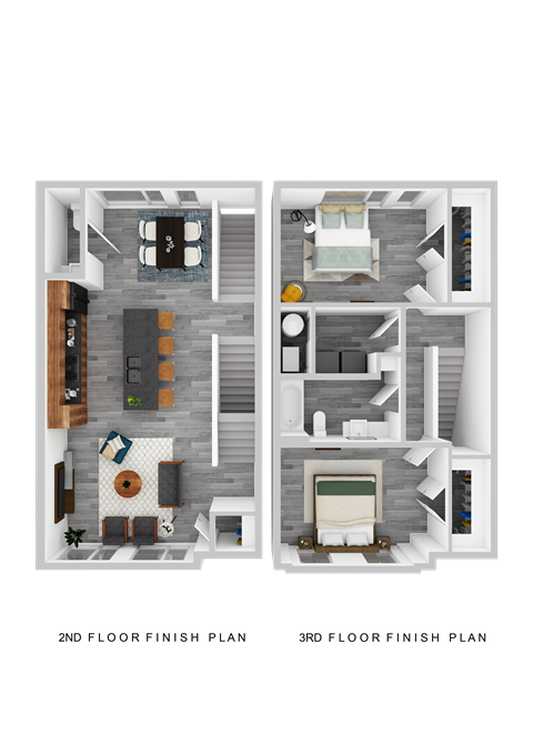 Floor plan for 2 beds, 1 bath