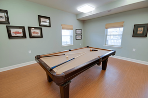 Elkton apartment for rent - a game room with a pool table and two windows