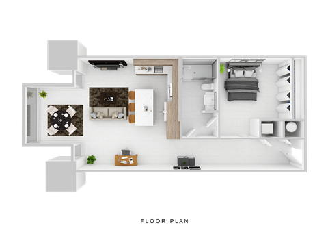Floor plan for 1 bed, 1 bath, 793 sqft