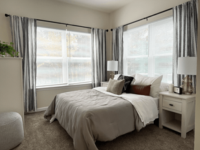 Concord apartment for rent - A bedroom with a large bed at Emery Village, Concord, NC