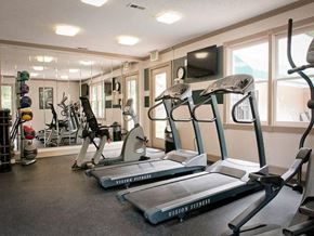 Durham townhouse for rent - Fitness center at Emory Woods Apartments, Durham, North Carolina..