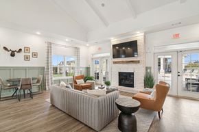 North Augusta apartment for rent - Clubhouse interior fireplace at The Parker North Augusta, North Augusta, South Carolina, 29841