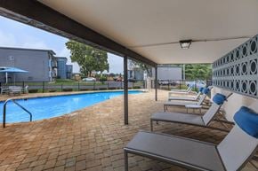 Madison apartment for rent - Lounge Chairs Near the Pool at Madison Flats, Madison, TN, 37115.