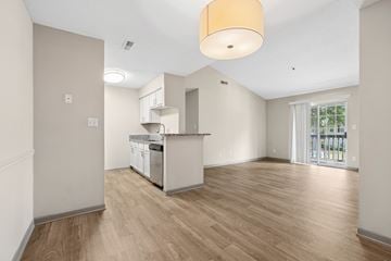 Aiken apartment for rent - A kitchen with a dishwasher and a refrigerator.