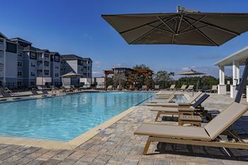 Resort style pool with sundeck
