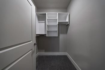 Walk-in closets with custom shelving