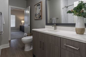 Custom cabinetry with soft-close feature