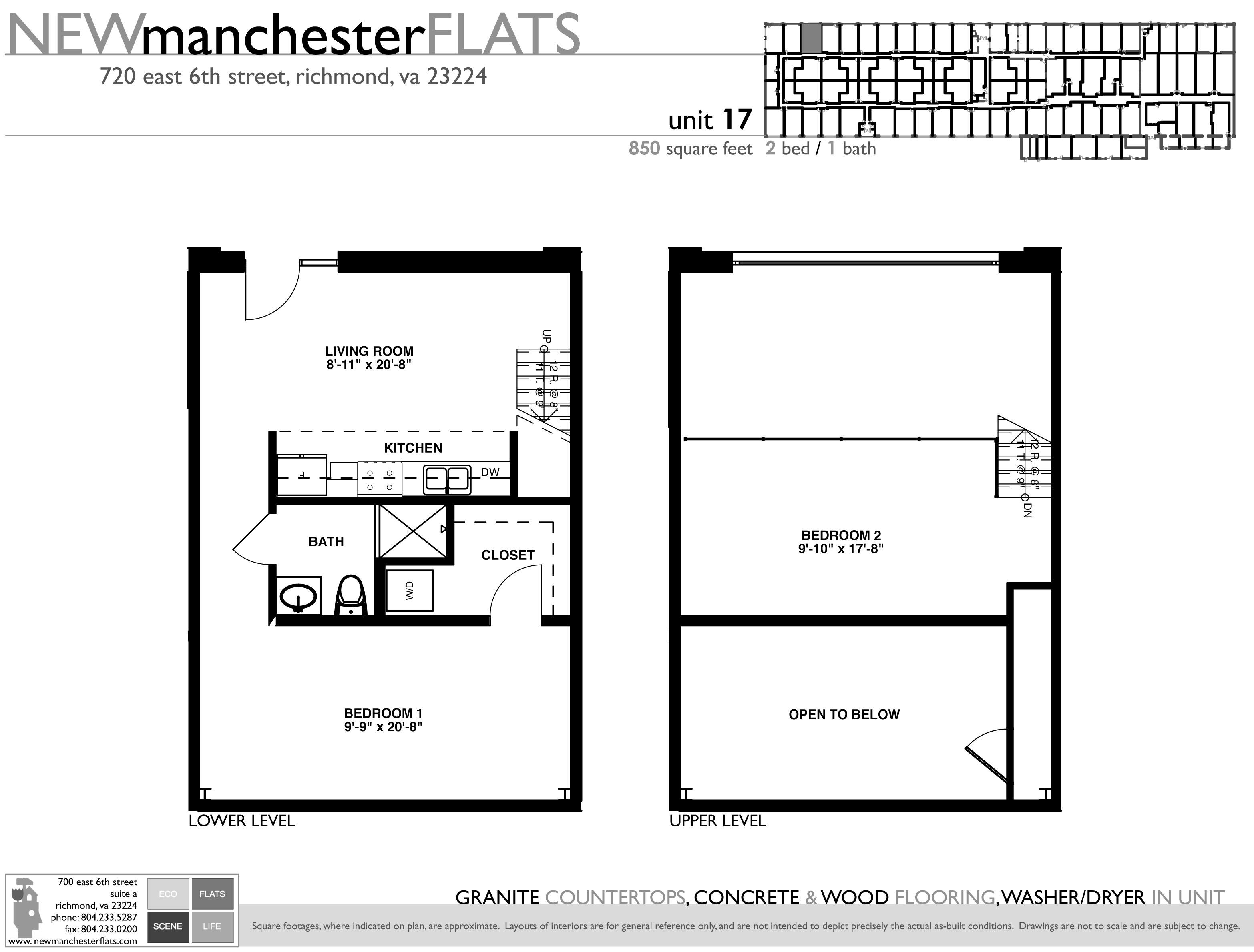 Floor plan for 2 beds, 1 bath, 800 sqft