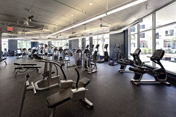 Expansive fitness center