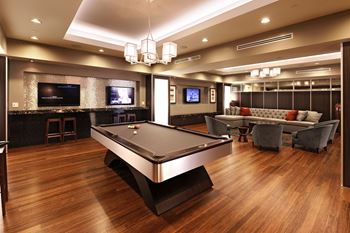 Resident lounge with pool table