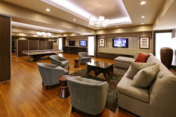 Resident lounge with pool table