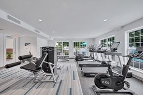 Winchester apartment for rent - a gym with treadmills and other exercise equipment