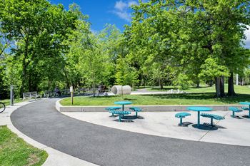 Across the street from walking paths and parks