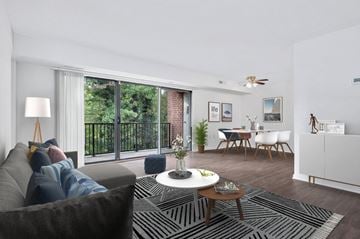 Oxon Hill apartment for rent - a living room with a couch and a coffee table