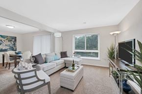 Silver Spring apartment for rent - a living room with beige walls and carpet