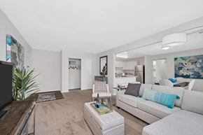 Silver Spring apartment for rent - a living room with a couch and a coffee table